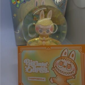 Crystal Ball Yellow Bunny Snow Globe by Big Into Energy